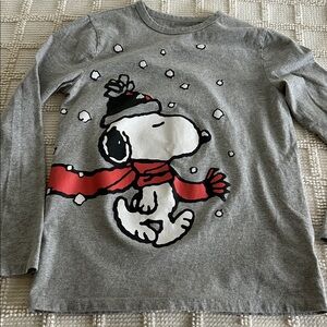Kids XL Christmas Holiday Peanuts Snoopy Charlie Brown Gap Long Sleeve T